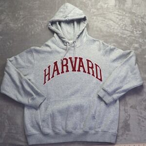 Harvard University Hoodie Men's S Gray Pullover Hooded Sweatshirt H&M